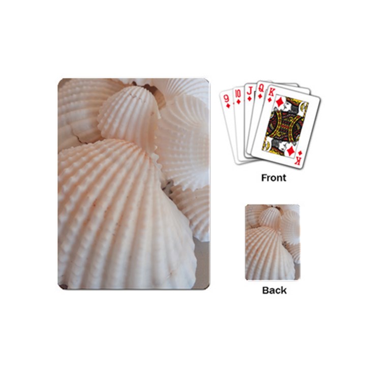 Sunny White Seashells Playing Cards (Mini)