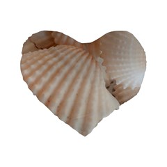 Sunny White Seashells Standard 16  Premium Heart Shape Cushion  by yoursparklingshop