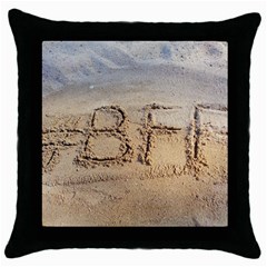 #bff Black Throw Pillow Case