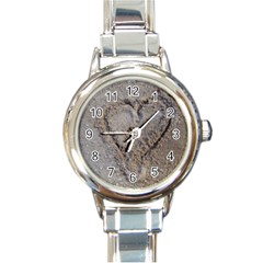 Heart In The Sand Round Italian Charm Watch