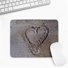 Heart In The Sand Small Mouse Pad (rectangle)