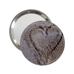 Heart In The Sand Handbag Mirror (2 25 ) by yoursparklingshop