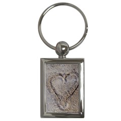 Heart In The Sand Key Chain (rectangle)