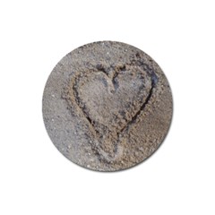 Heart In The Sand Magnet 3  (round)