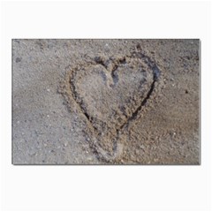 Heart In The Sand Postcard 4 x 6  (10 Pack) by yoursparklingshop