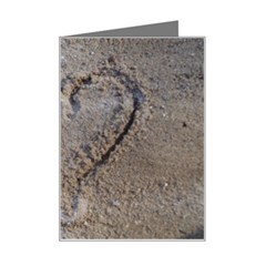 Heart In The Sand Mini Greeting Card