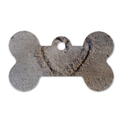 Heart In The Sand Dog Tag Bone (two Sided)