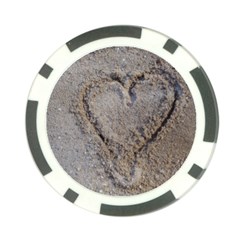 Heart In The Sand Poker Chip by yoursparklingshop