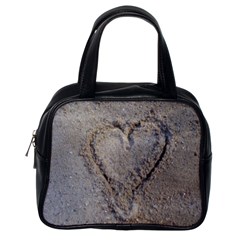 Heart In The Sand Classic Handbag (one Side)