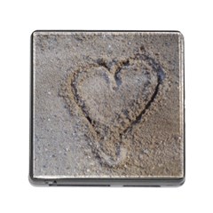 Heart In The Sand Memory Card Reader With Storage (square) by yoursparklingshop