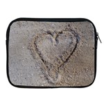 Heart in the sand Apple iPad Zippered Sleeve Front