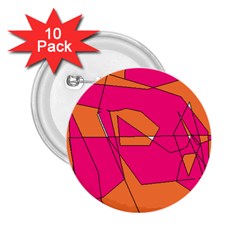 Red Orange 5000 2 25  Button (10 Pack)