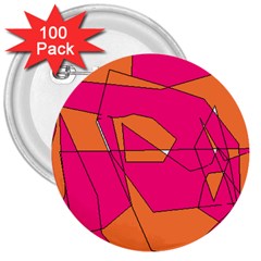 Red Orange 5000 3  Button (100 Pack)