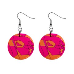 Red Orange 5000 Mini Button Earrings