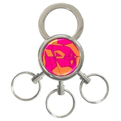 Red Orange 5000 3-ring Key Chain by yoursparklingshop