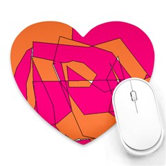 Red Orange 5000 Mouse Pad (heart)