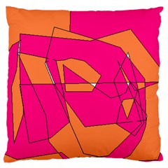 Red Orange 5000 Large Flano Cushion Case (two Sides)