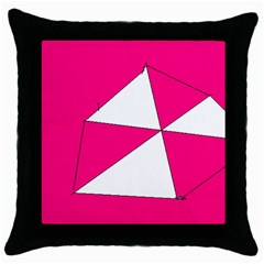 Pink White Art Kids 7000 Black Throw Pillow Case