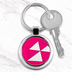 Pink White Art Kids 7000 Key Chain (round)