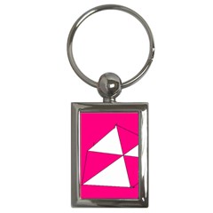 Pink White Art Kids 7000 Key Chain (rectangle)