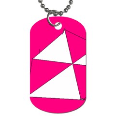 Pink White Art Kids 7000 Dog Tag (two-sided) 