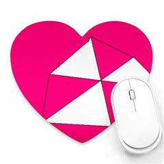 Pink White Art Kids 7000 Mouse Pad (heart) by yoursparklingshop