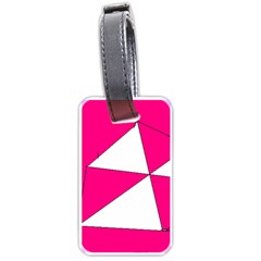 Pink White Art Kids 7000 Luggage Tag (one Side)