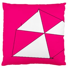 Pink White Art Kids 7000 Large Cushion Case (single Sided) 