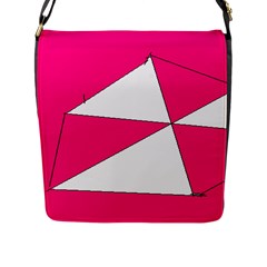 Pink White Art Kids 7000 Flap Closure Messenger Bag (large)