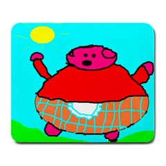 Sweet Pig Knoremans, Art By Kids Large Mouse Pad (rectangle) by yoursparklingshop