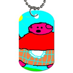 Sweet Pig Knoremans, Art By Kids Dog Tag (two-sided)  by yoursparklingshop