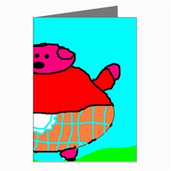 Sweet Pig Knoremans, Art By Kids Greeting Card (8 Pack) by yoursparklingshop