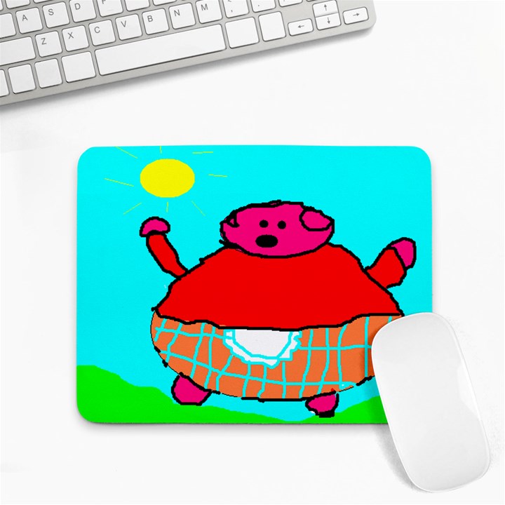 Sweet Pig Knoremans, Art by Kids Small Mouse Pad (Rectangle)