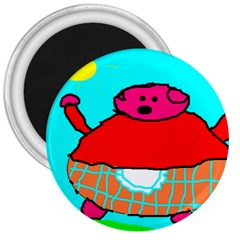 Sweet Pig Knoremans, Art By Kids 3  Button Magnet