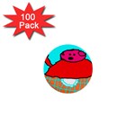 Sweet Pig Knoremans, Art by Kids 1  Mini Button (100 pack) Front