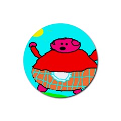 Sweet Pig Knoremans, Art By Kids Drink Coaster (round)