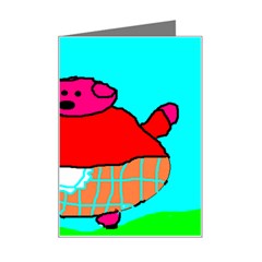 Sweet Pig Knoremans, Art By Kids Mini Greeting Card by yoursparklingshop