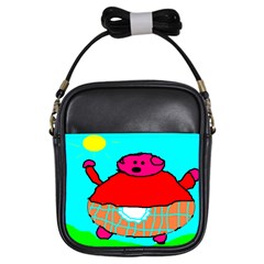 Sweet Pig Knoremans, Art By Kids Girl s Sling Bag