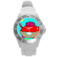 Sweet Pig Knoremans, Art By Kids Plastic Sport Watch (large) by yoursparklingshop