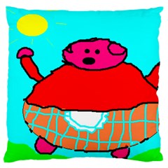 Sweet Pig Knoremans, Art By Kids Standard Flano Cushion Case (one Side)