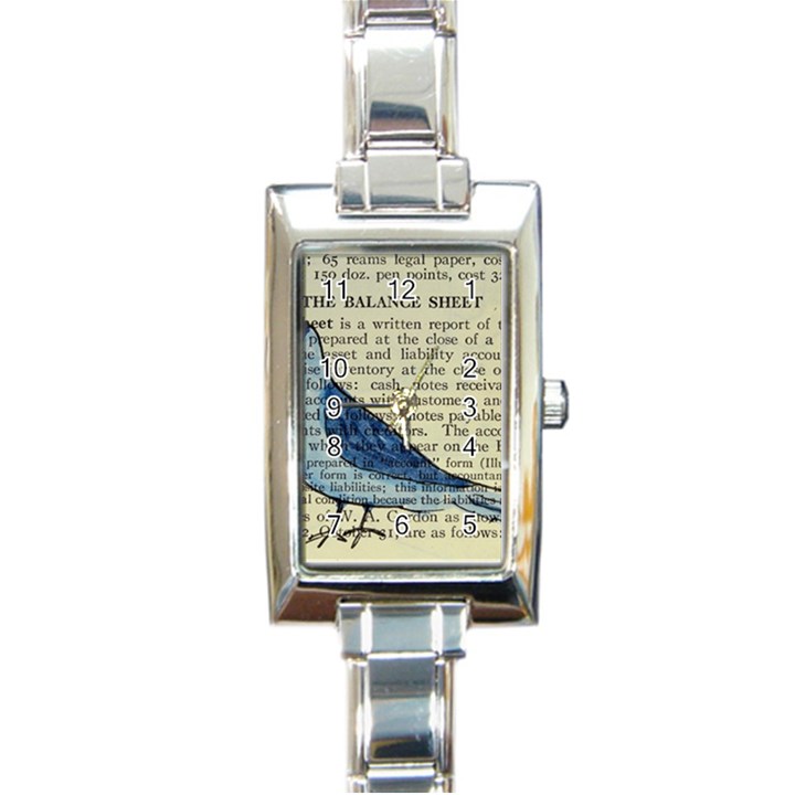 Bird Rectangular Italian Charm Watch