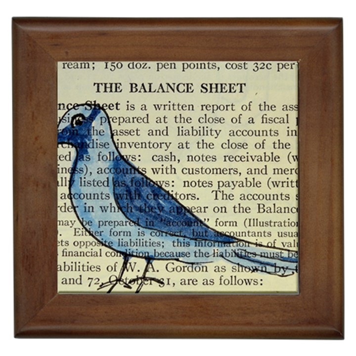 Bird Framed Ceramic Tile