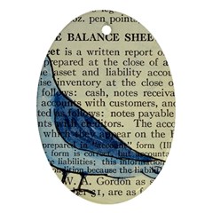 Bird Oval Ornament (two Sides) by boho