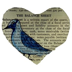 Bird Large 19  Premium Heart Shape Cushion