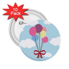 Balloons 2 25  Button (10 Pack) by Kathrinlegg