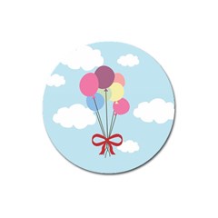 Balloons Magnet 3  (round) by Kathrinlegg