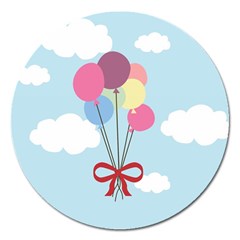 Balloons Magnet 5  (round) by Kathrinlegg