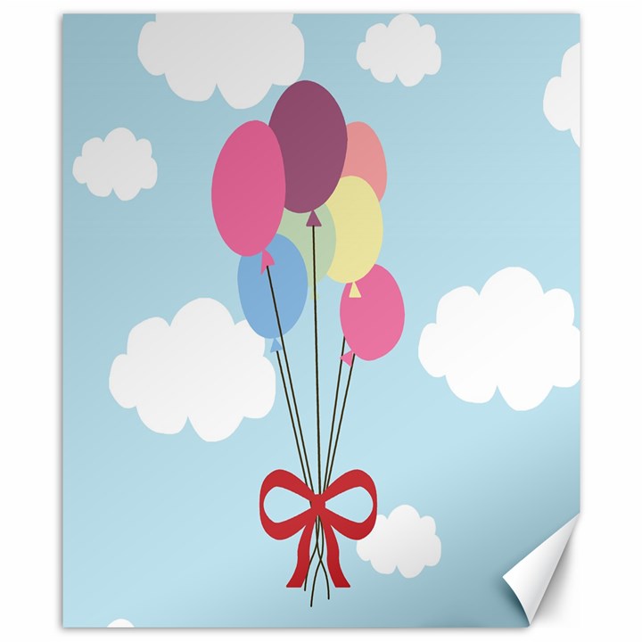 Balloons Canvas 8  x 10  (Unframed)