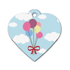 Balloons Dog Tag Heart (two Sided) by Kathrinlegg