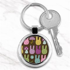 Bunny  Key Chain (round) by Kathrinlegg